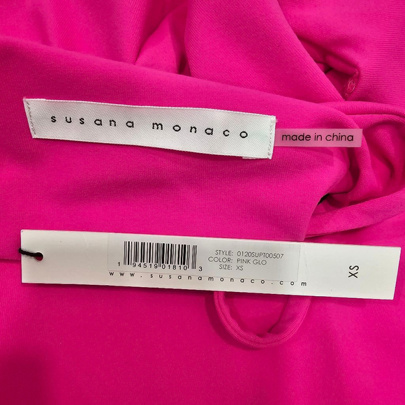 Susan Monaco Double Layer Thin Strap Tank Top Sz XS Pink Glo - Picture 2 of 9